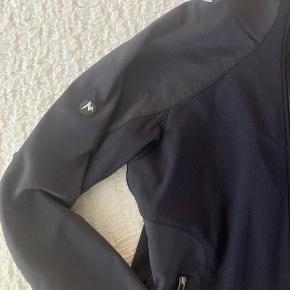 Marmot Jacket Mens Large Black Windstopper Softshell Full Zip Hiking - Picture 7 of 12